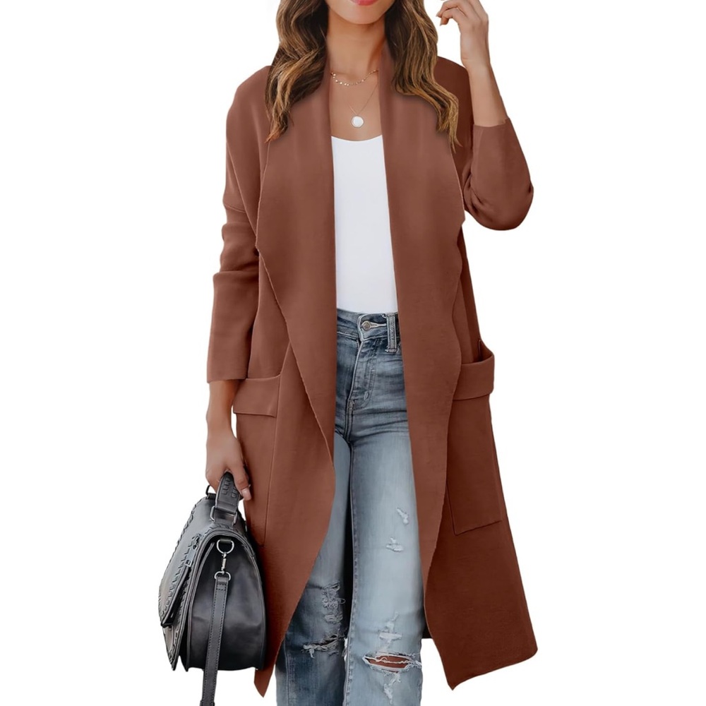 NWT Long Cardigan Sweater Oversized Knit Open Front XXL